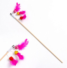 Пижон Дразнилка-удочка Салют из перьев с шариками